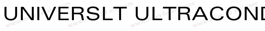 UNIVERSLT ULTRACONDE字体转换